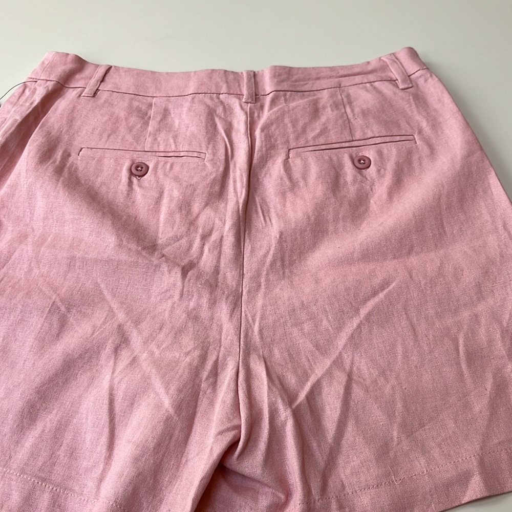 Violets And Roses Linen Blend Shorts - Picture 5 of 7